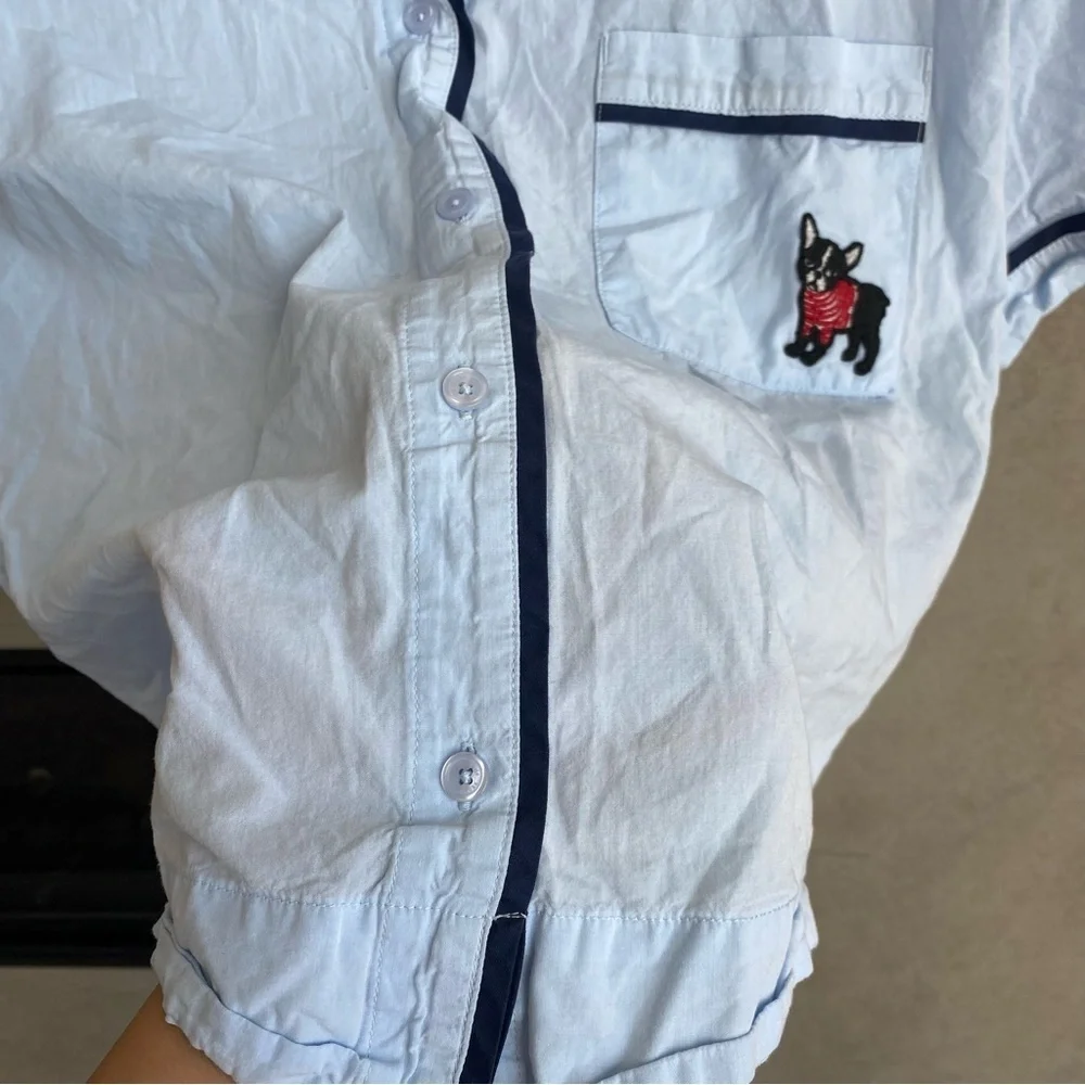 NWOT Kate Spade New York Frenchie Pajama Top, Size 1
